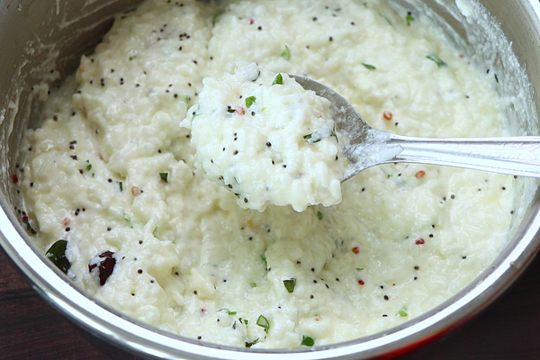 mix well curd rice is ready