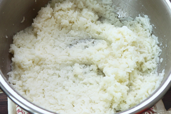mashed rice is ready