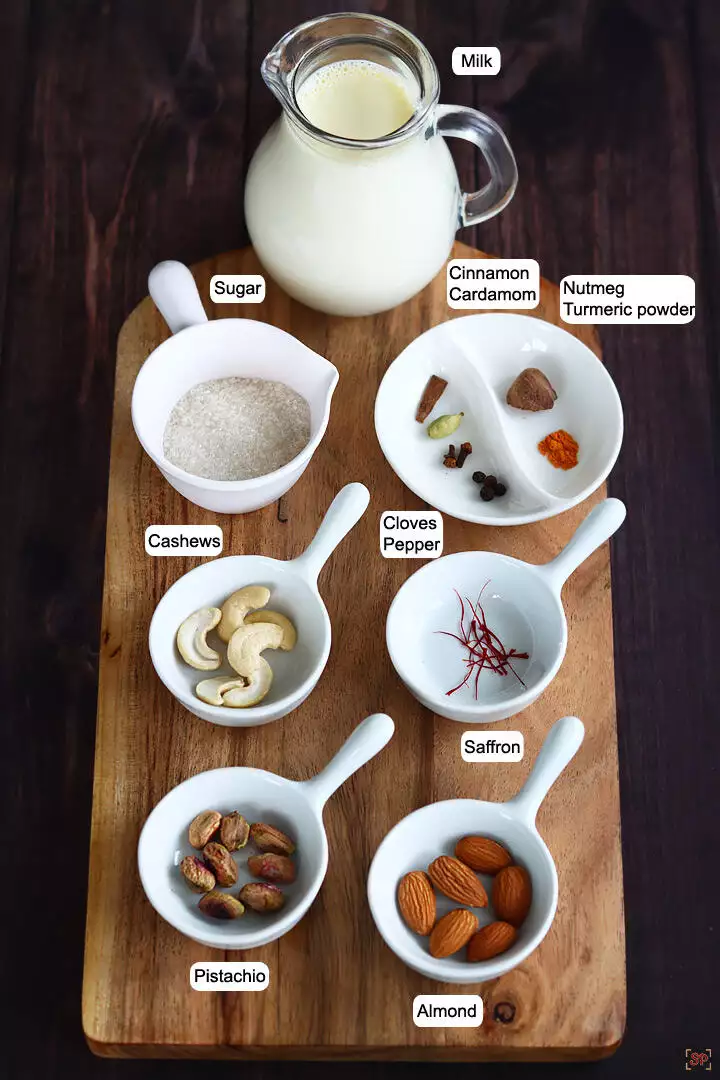 masala milk ingredients