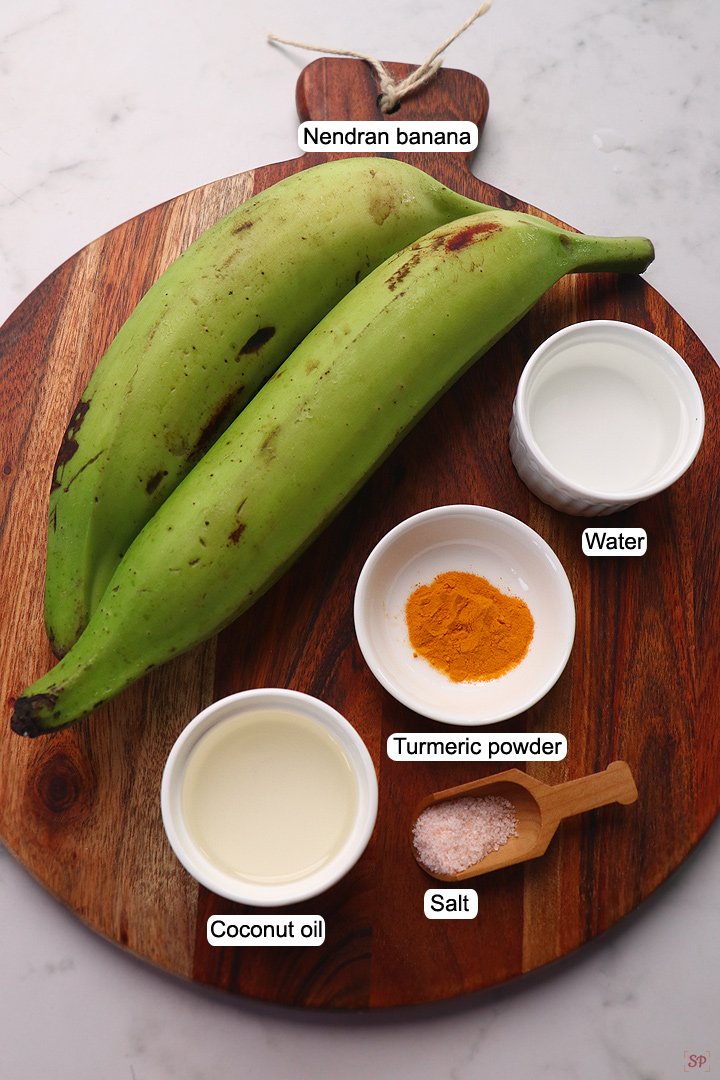 ingredients needed to make nendran banana chips 