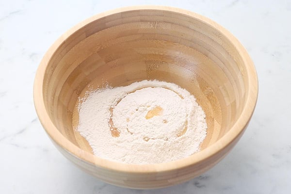 add flour, salt, oil