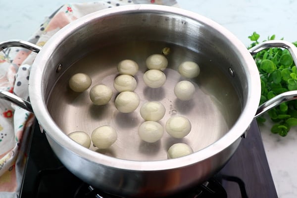 add the prepared balls