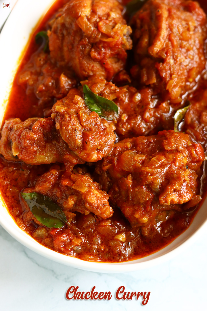 chicken curry in a white bowl