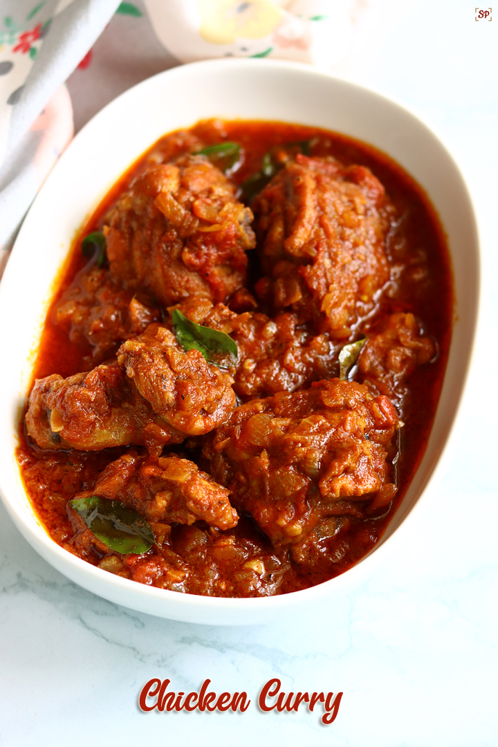 chicken curry in a white bowl