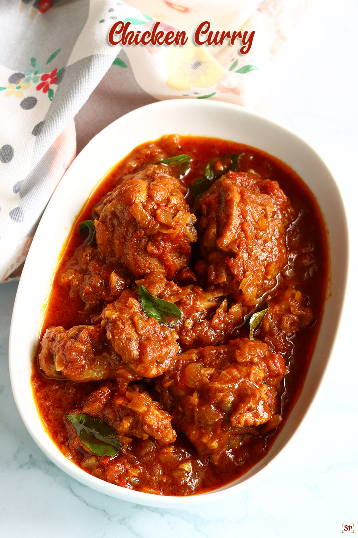 chicken curry in a white bowl