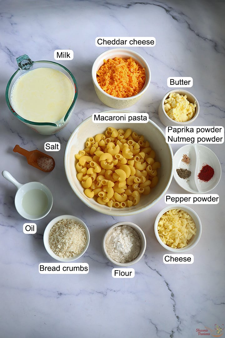 ingredients needed to make bake mac and cheese