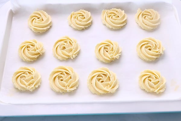 cookies piped and ready