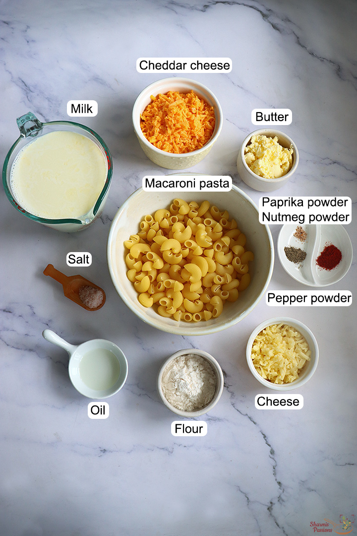 ingredients needed to make mac and cheese