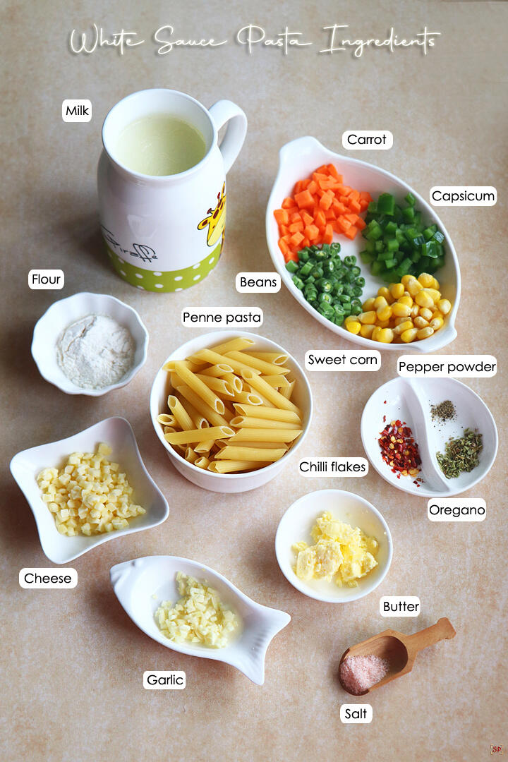 white sauce pasta ingredients