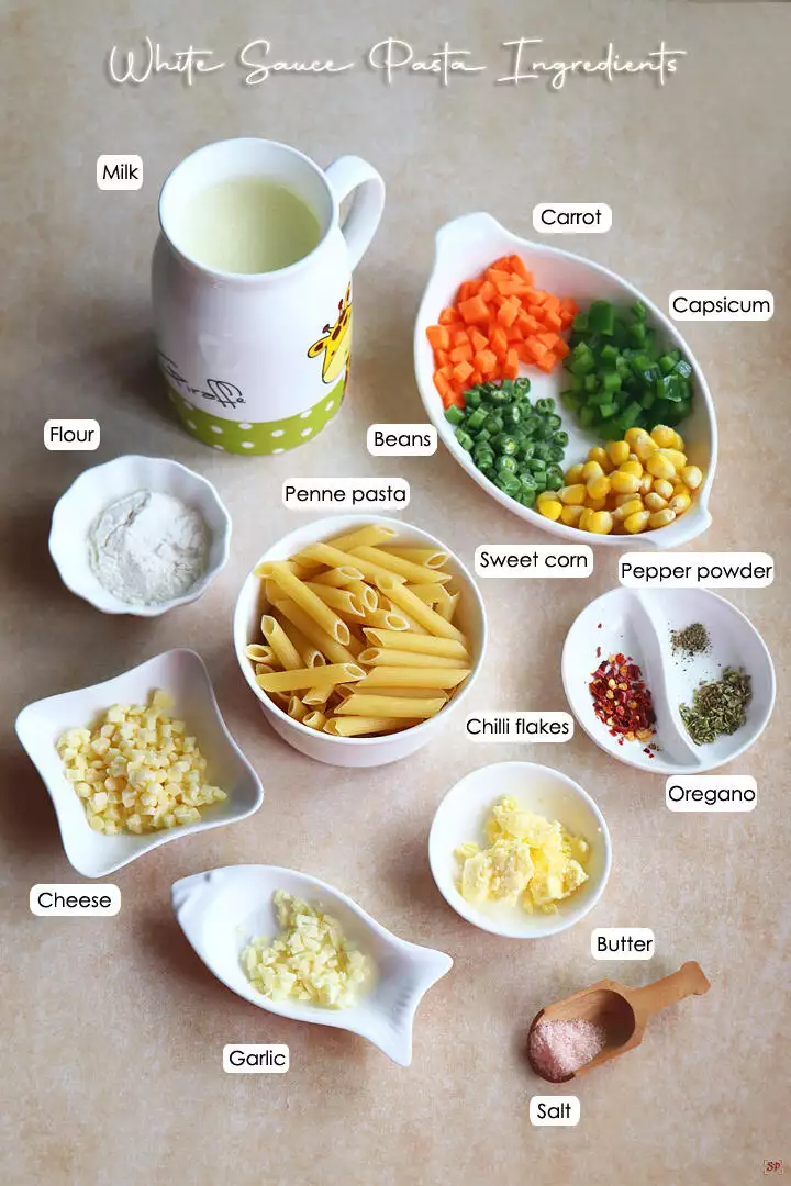 white sauce pasta ingredients