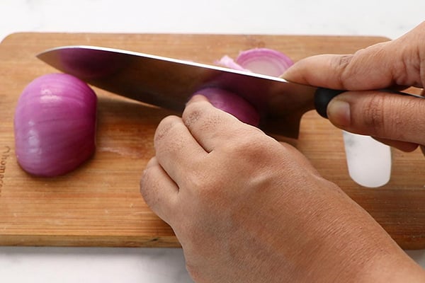 slice onion lengthwise