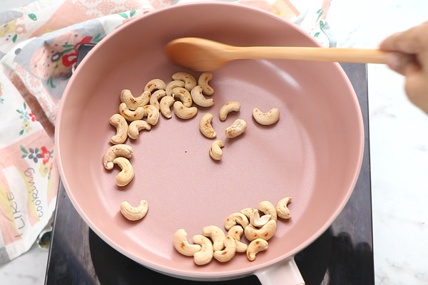 roast cashews until golden