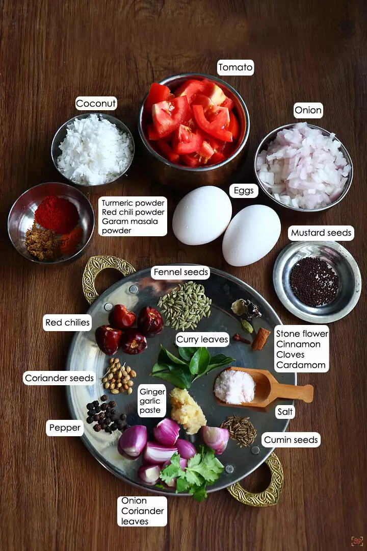 egg masala ingredients
