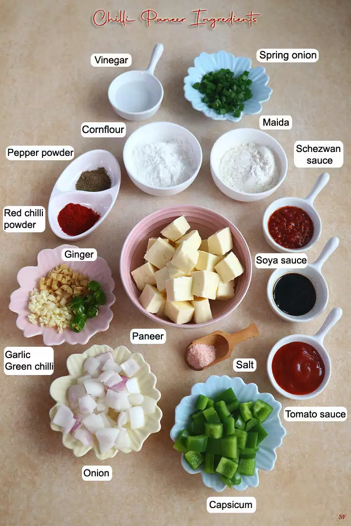 chilli paneer ingredients