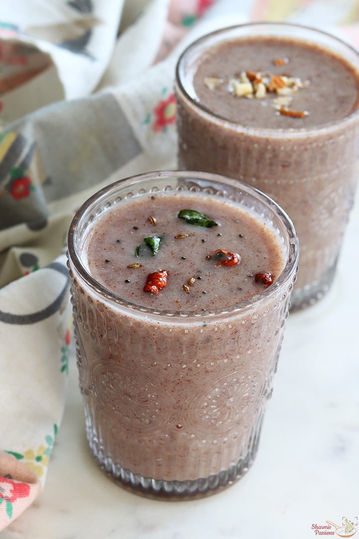 ragi porridge with tempering