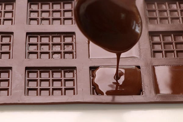 transfer to chocolate molds