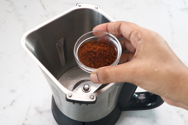add instant coffee powder
