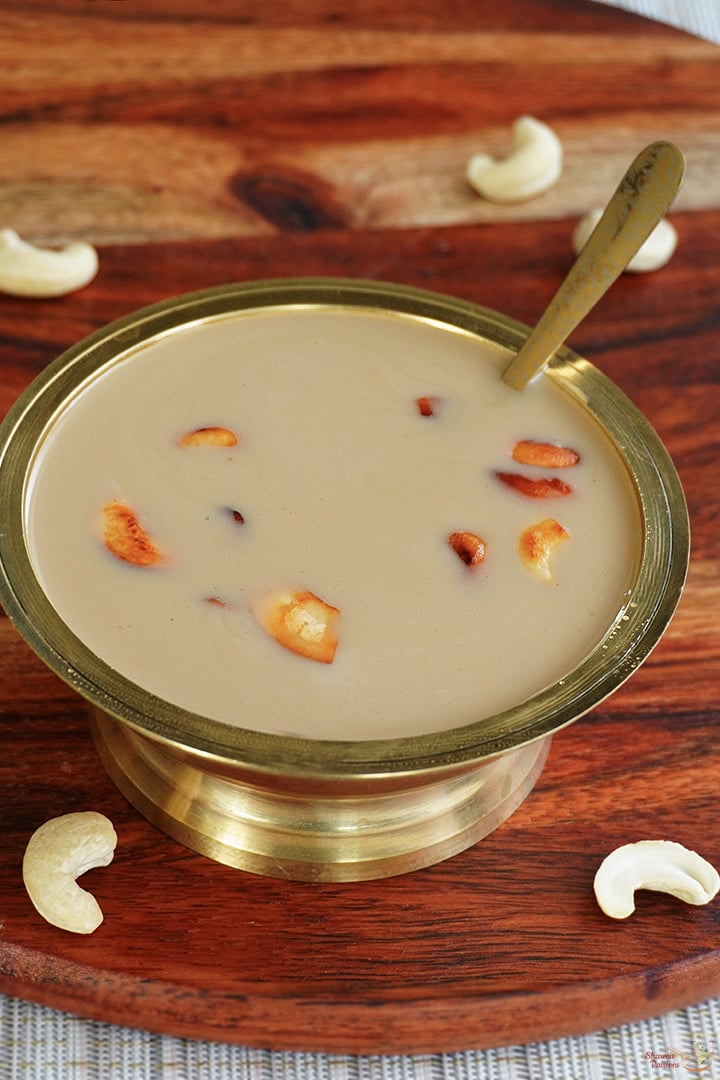 aadi paal served with fried cashews