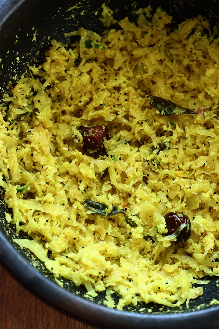 cabbage thoran just cooked