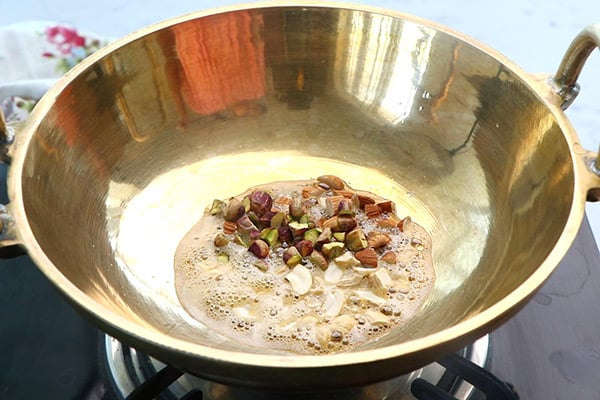 add nuts to ghee