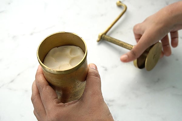 fill with dough