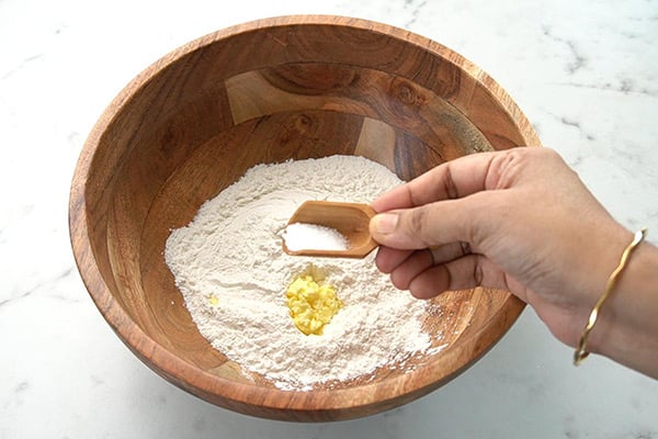 add salt, butter