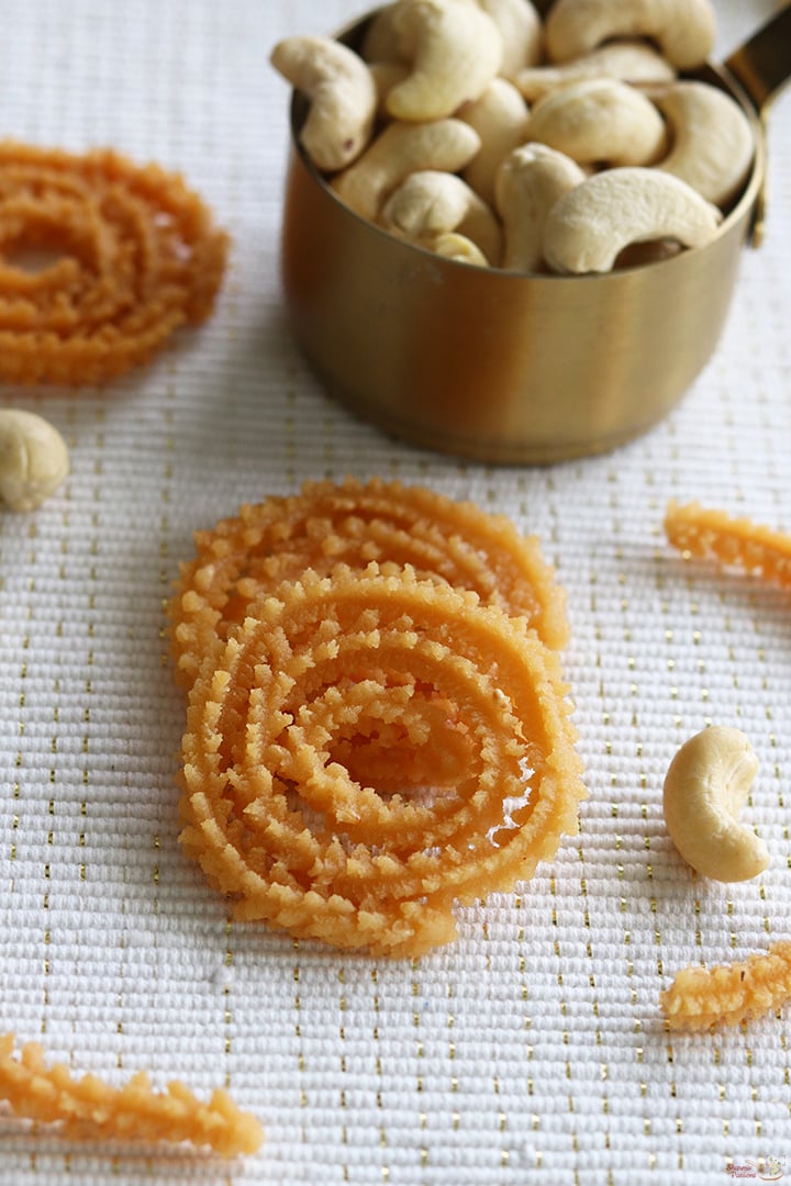 cashew murukku served
