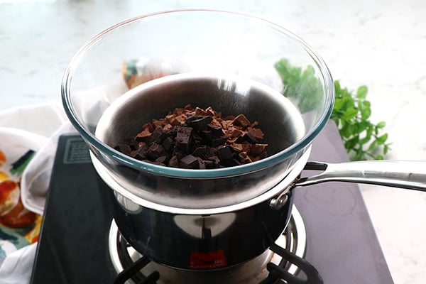 add chocolate to a bowl