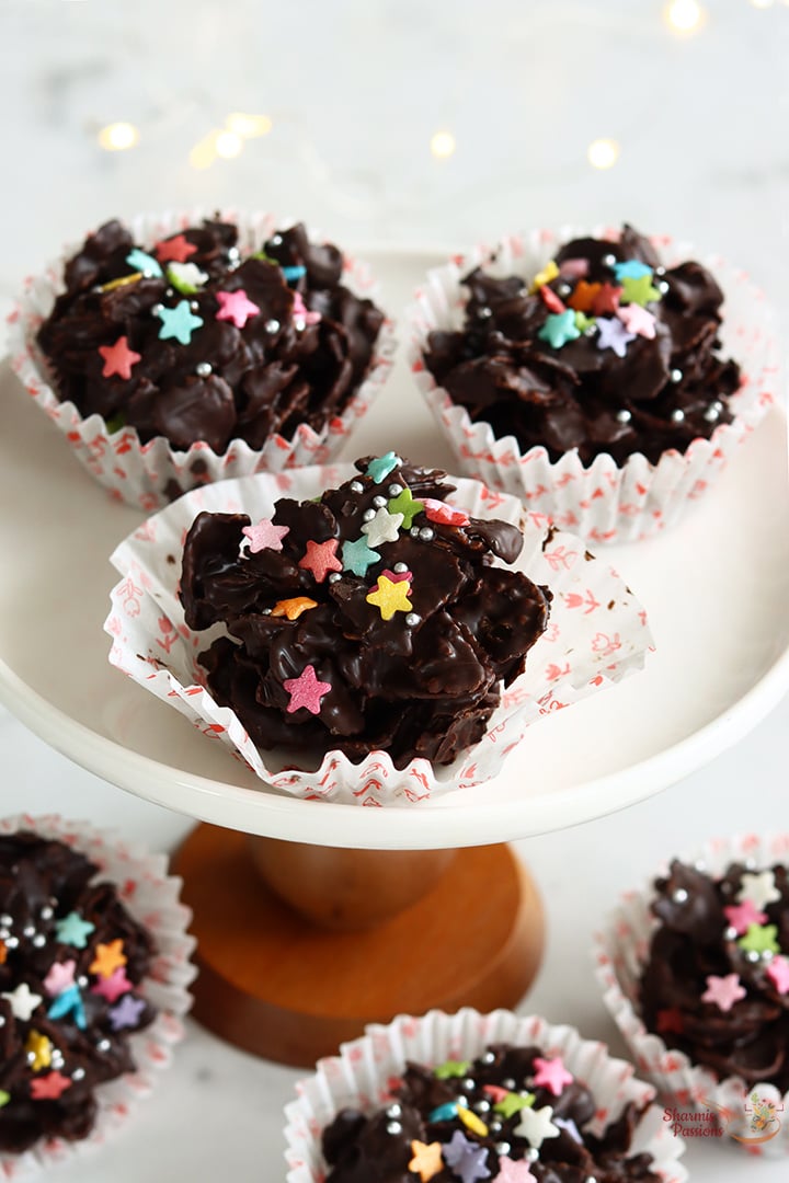 chocolate cornflakes served in muffin liners
