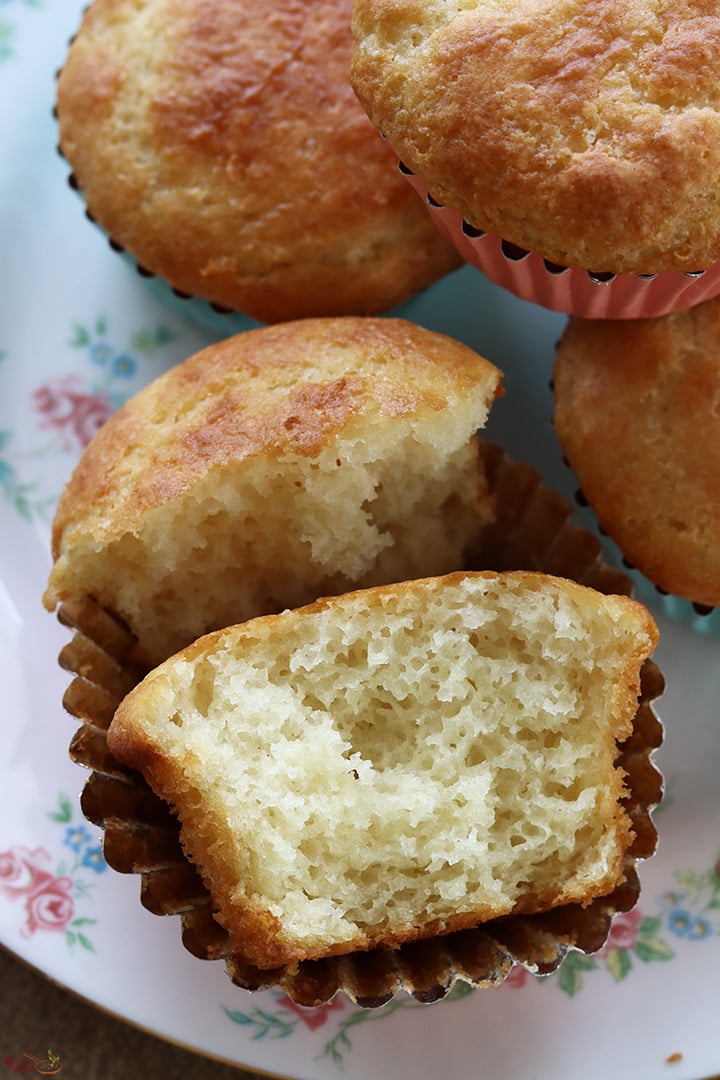 eggless vanilla muffins served