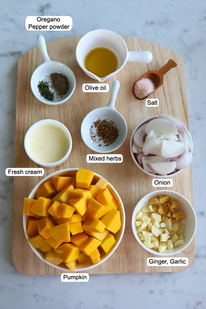 ingredients needed to make pumpkin soup