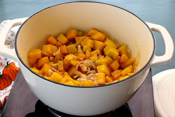saute well, add salt, pepper