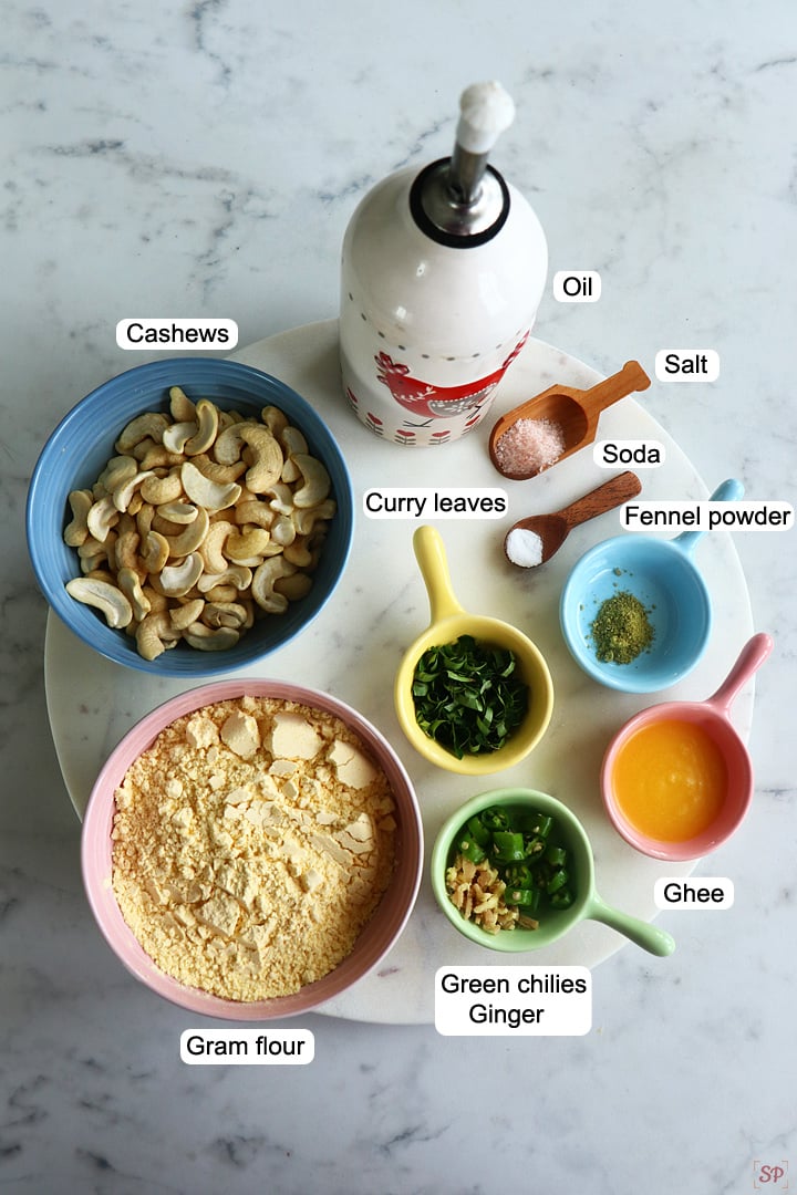 ingredients needed to make cashew pakoda