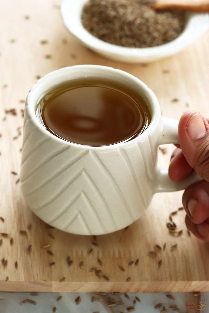 jeera water in a mug