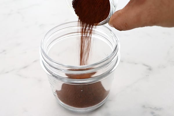 add instant coffee powder