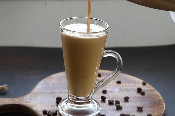 pour into serving glass