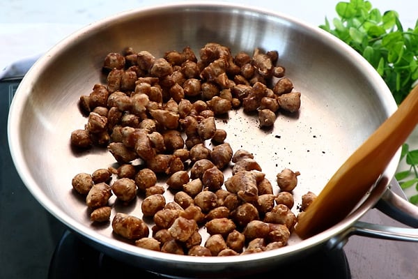 Fry till it puffs up well.