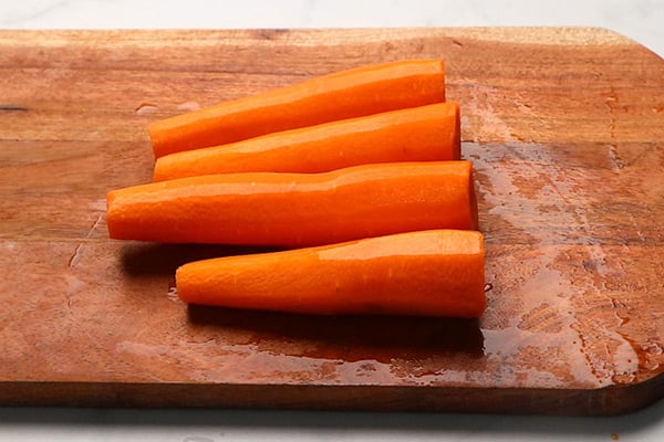 remove skin and rinse