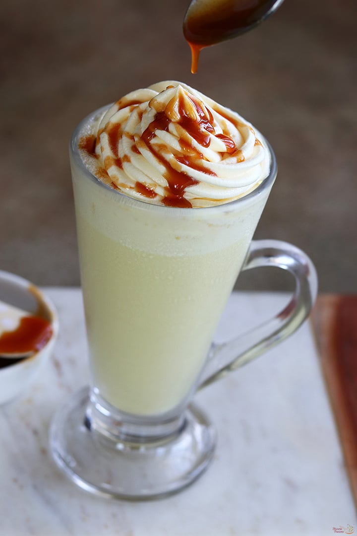 butterscotch milkshake served