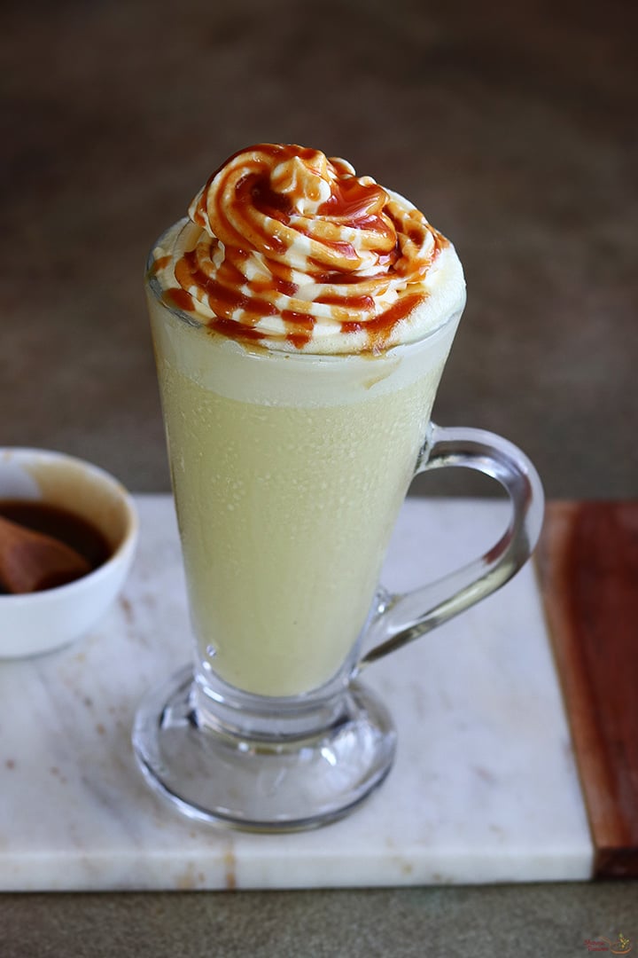 butterscotch milkshake served