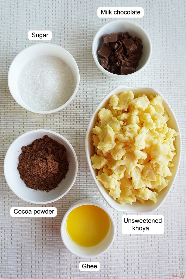 ingredients needed to make chocolate modak