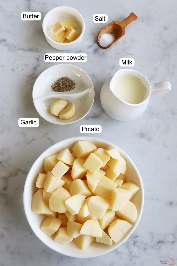 ingredients needed to make mashed potatoes