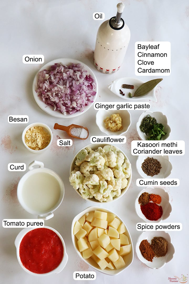 ingredients needed to make aloo gobi masala