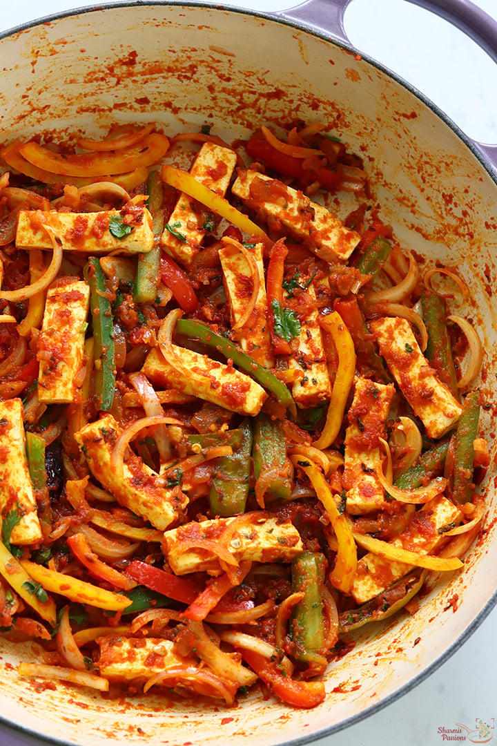 paneer jalfrezi just cooked