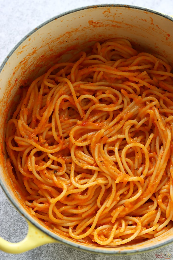 tomato pasta just made