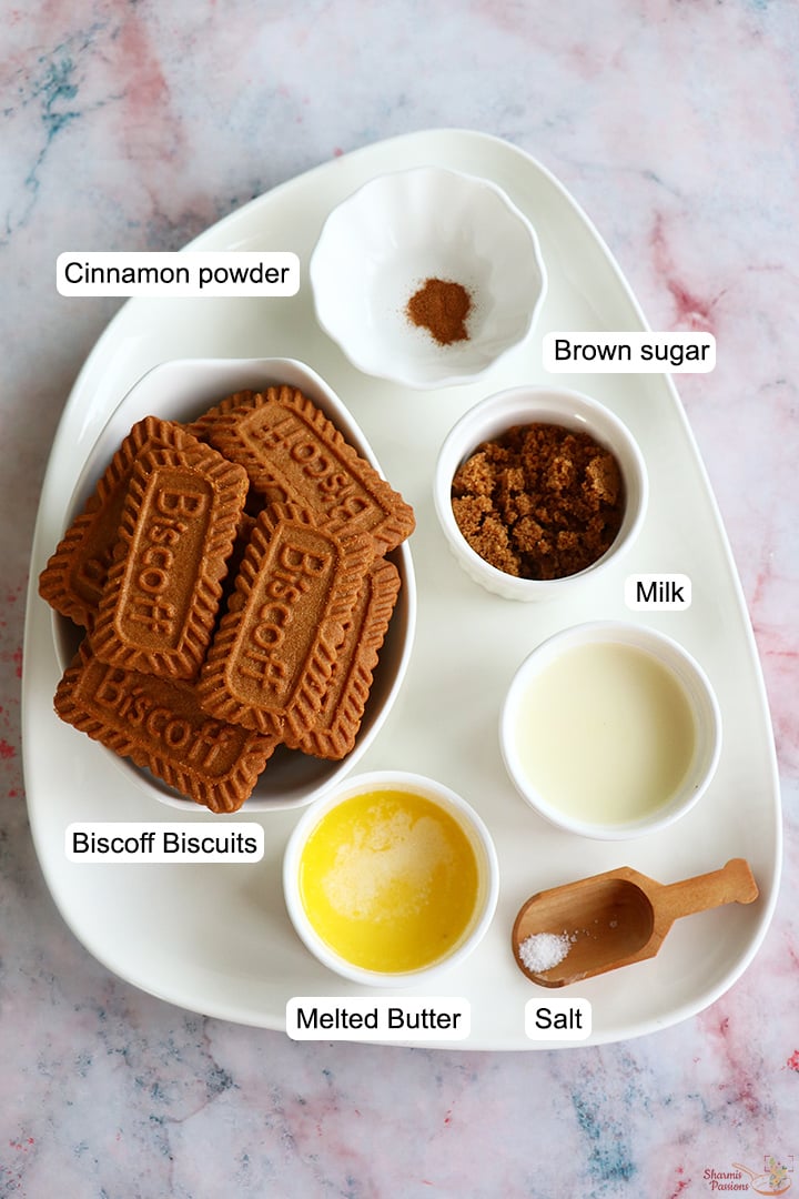 ingredients needed to make biscoff spread