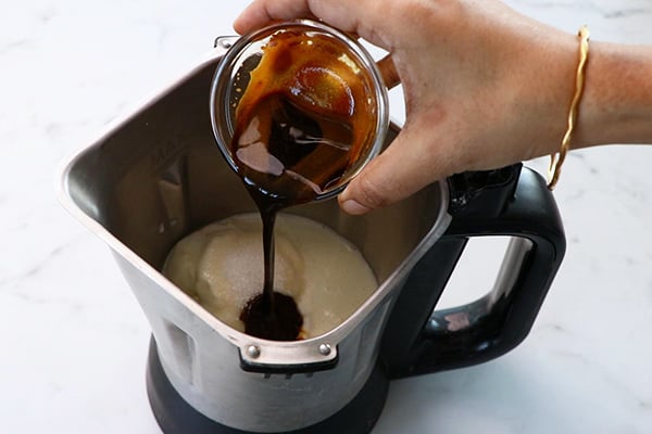 add prepared coffee mixture