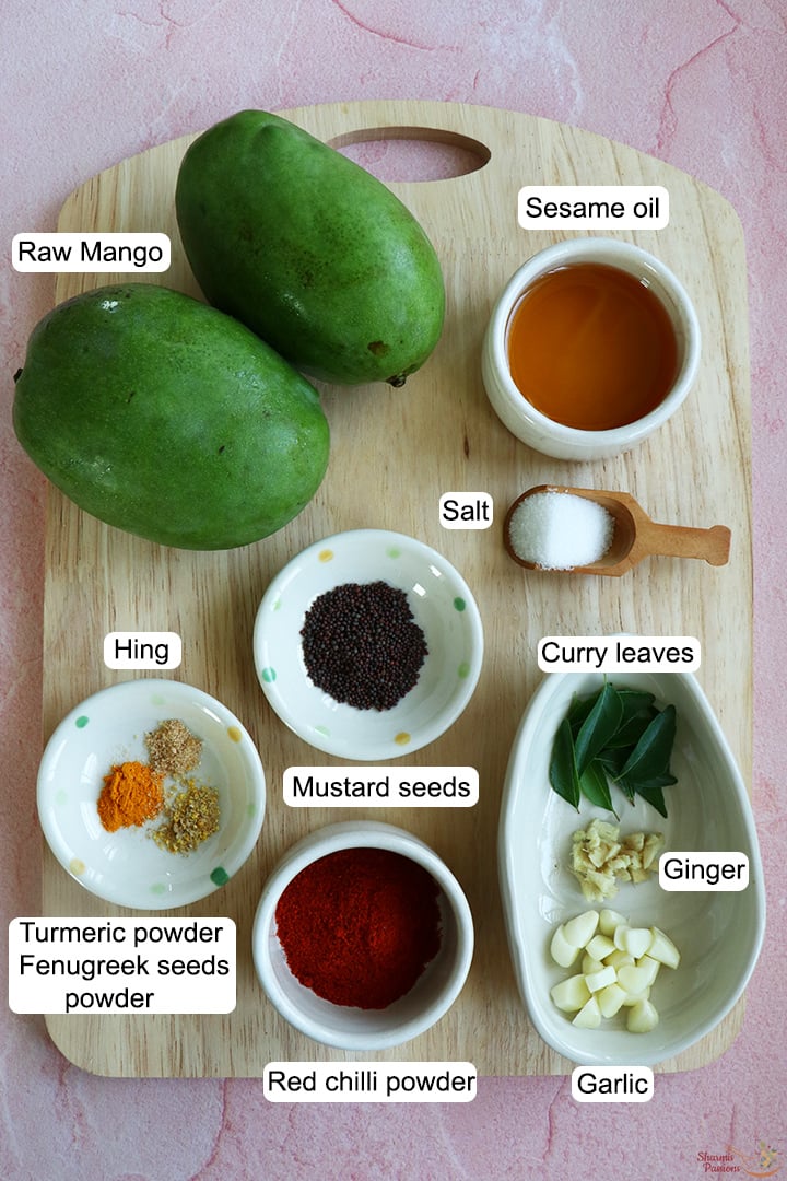 ingredients needed to make kadumanga achar