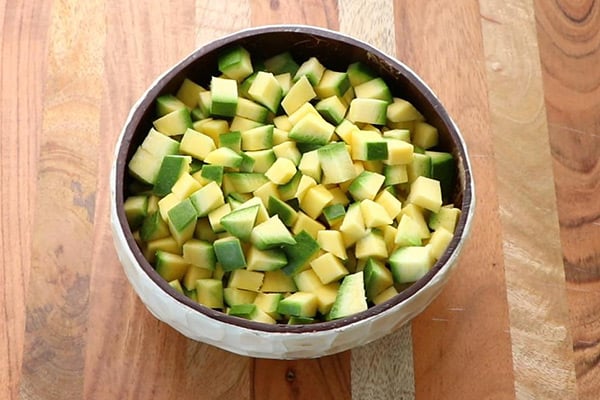 raw mango chopped into small cubes