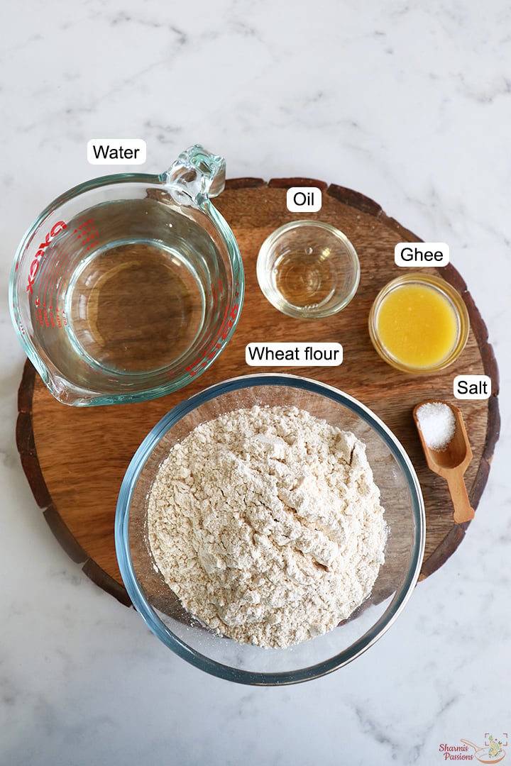 ingredients needed to make paratha
